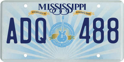 MS license plate ADQ488