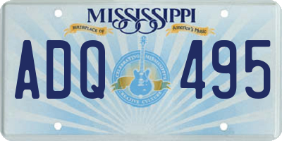 MS license plate ADQ495