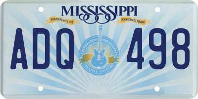 MS license plate ADQ498