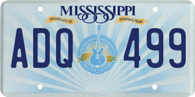 MS license plate ADQ499