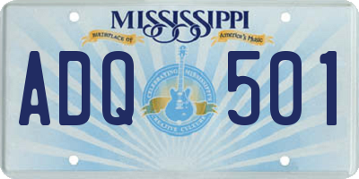 MS license plate ADQ501