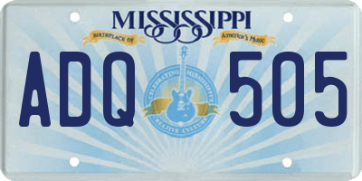 MS license plate ADQ505