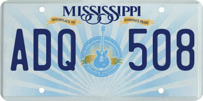 MS license plate ADQ508