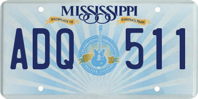 MS license plate ADQ511