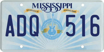 MS license plate ADQ516