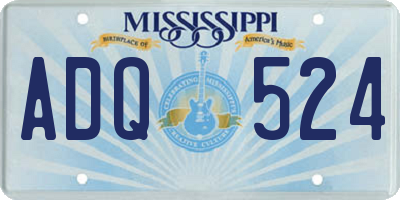 MS license plate ADQ524