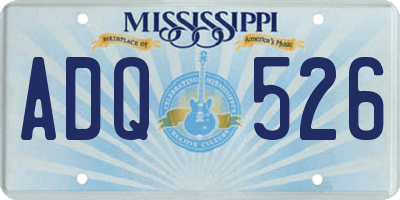 MS license plate ADQ526
