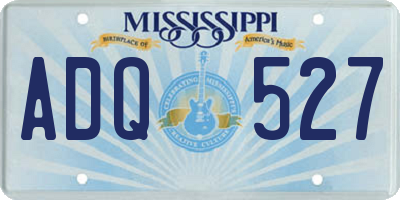 MS license plate ADQ527