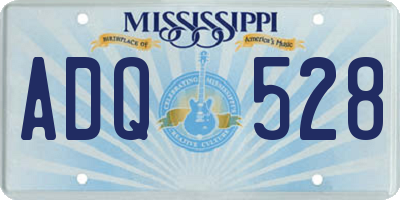 MS license plate ADQ528