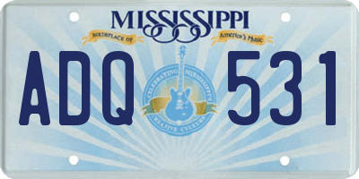 MS license plate ADQ531