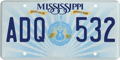 MS license plate ADQ532