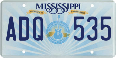 MS license plate ADQ535
