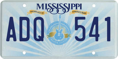 MS license plate ADQ541