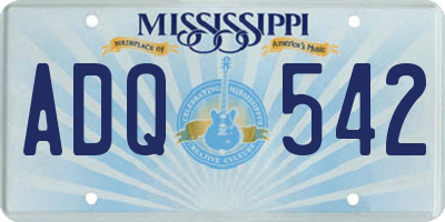 MS license plate ADQ542