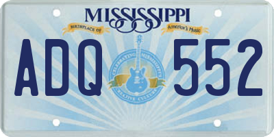 MS license plate ADQ552