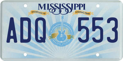 MS license plate ADQ553