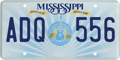 MS license plate ADQ556