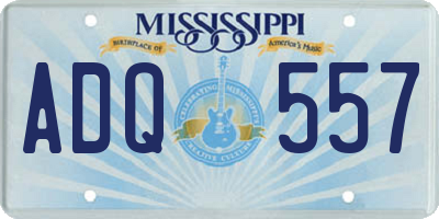 MS license plate ADQ557