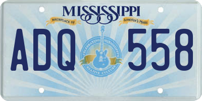 MS license plate ADQ558
