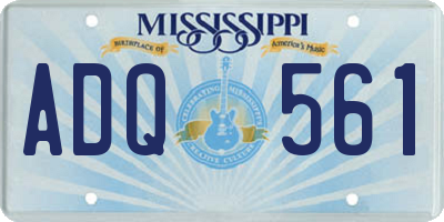 MS license plate ADQ561