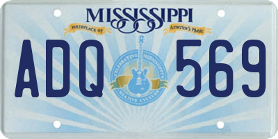 MS license plate ADQ569