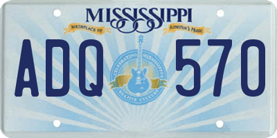 MS license plate ADQ570