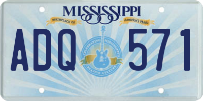 MS license plate ADQ571