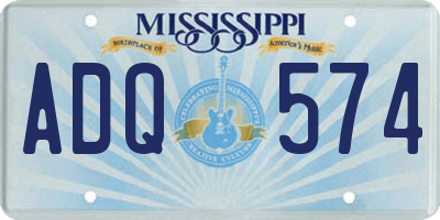 MS license plate ADQ574