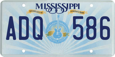 MS license plate ADQ586