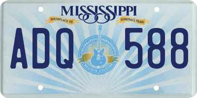 MS license plate ADQ588