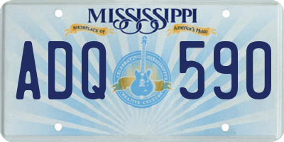 MS license plate ADQ590