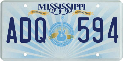 MS license plate ADQ594