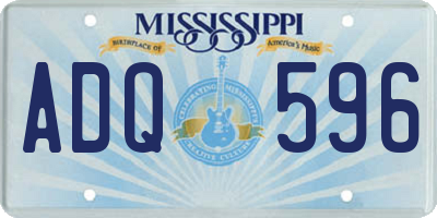 MS license plate ADQ596