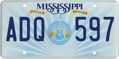 MS license plate ADQ597