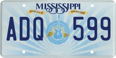 MS license plate ADQ599