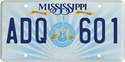 MS license plate ADQ601