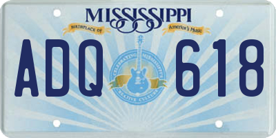 MS license plate ADQ618