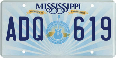 MS license plate ADQ619