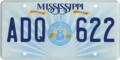 MS license plate ADQ622
