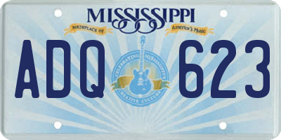 MS license plate ADQ623