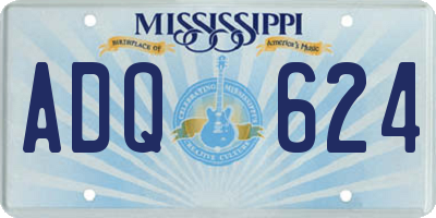 MS license plate ADQ624