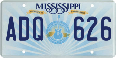 MS license plate ADQ626