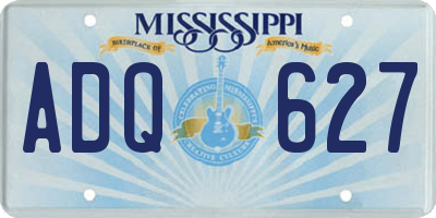 MS license plate ADQ627