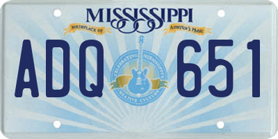 MS license plate ADQ651