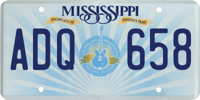 MS license plate ADQ658