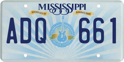 MS license plate ADQ661