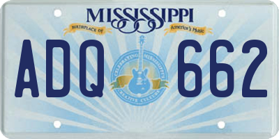 MS license plate ADQ662