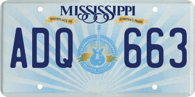 MS license plate ADQ663