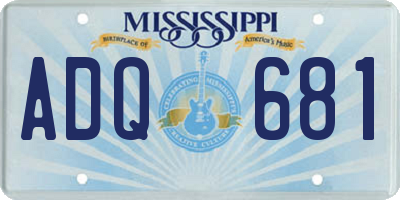 MS license plate ADQ681