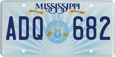 MS license plate ADQ682